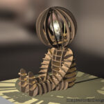 Pantalla de Lámpara de Mesa Sentada - Archivos de Corte Láser DXF SVG para 3 mm y 4 mm