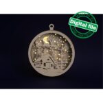 Archivos DXF y SVG para adornos navideños láser: renos, árboles y más para Glowforge. - Imagen 8