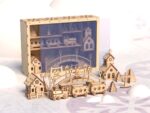 Pueblo Navideño con Tren - Archivos Cortados con Láser para Decoración Festiva - Imagen 3