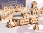 Pueblo Navideño con Tren - Archivos Cortados con Láser para Decoración Festiva - Imagen 4