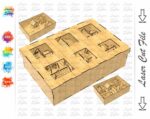 Adornos Navideños Laser Cut SVG - 6 Estilos de Casas para Decoración y Regalos Navidad - Imagen 4