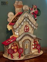 Casas de Navidad de Pie 3D - Archivo SVG para Decoración Laser Corte Digital de Santa's Village - Imagen 2