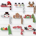 Esquinas de Puertas de Navidad Svg | Gnomos, Gingerman y Santa para Corte Láser y Decoración Navideña