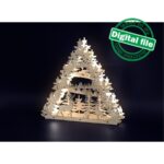 Arbol DXF y SVG para cortadoras láser: Portavelas, arco de luz y centro de mesa en madera 3-4 mm - Imagen 4