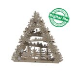 Arbol DXF y SVG para cortadoras láser: Portavelas, arco de luz y centro de mesa en madera 3-4 mm - Imagen 8