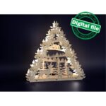 Arbol DXF y SVG para cortadoras láser: Portavelas, arco de luz y centro de mesa en madera 3-4 mm - Imagen 9