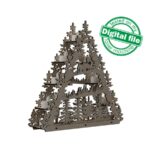 Arbol DXF y SVG para cortadoras láser: Portavelas, arco de luz y centro de mesa en madera 3-4 mm - Imagen 10