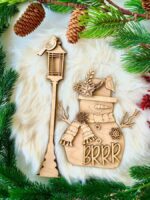 Archivo SVG de corte láser de muñeco de nieve y copo de nieve para decoración navideña Glowforge - Imagen 6