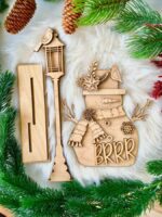 Archivo SVG de corte láser de muñeco de nieve y copo de nieve para decoración navideña Glowforge - Imagen 10