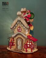 Casas de Navidad de Pie 3D - Archivo SVG para Decoración Laser Corte Digital de Santa's Village