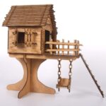 Plantillas de casas de madera medievales para corte láser - 4 archivos digitales (DXF, SVG, AI, CDR, PDF) - Imagen 3