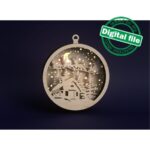 Archivos DXF y SVG para adornos navideños láser: renos, árboles y más para Glowforge.