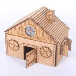 Plantillas de casas de madera medievales para corte láser - 4 archivos digitales (DXF, SVG, AI, CDR, PDF) - Imagen 5