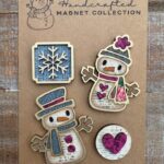 Set de Imanes Temática Muñeco de Nieve - Archivo SVG Listo para Corte Láser Glowforge