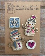 Set de Imanes Temática Muñeco de Nieve - Archivo SVG Listo para Corte Láser Glowforge