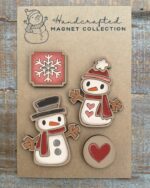 Set de Imanes Temática Muñeco de Nieve - Archivo SVG Listo para Corte Láser Glowforge - Imagen 2