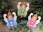 Adornos de Ángel SVG para Corte Láser - Decoraciones Navideñas Personalizadas en Glowforge