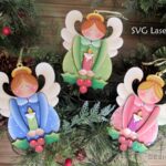 Adornos de Ángel SVG para Corte Láser - Decoraciones Navideñas Personalizadas en Glowforge