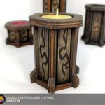 Candelabro láser 3 mm - Archivos SVG, PDF y CDR para corte personalizado y decoración