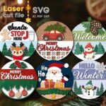 Paquete SVG Cortes Láser Navidad - Diseños de Santa, Reno y Muñeco de Nieve para Glowforge