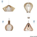 Lámpara colgante de madera cortada con láser - 40+ diseños personalizables en 3, 4 y 5 mm - Imagen 3