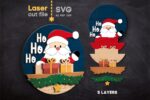 Paquete SVG Cortes Láser Navidad - Diseños de Santa, Reno y Muñeco de Nieve para Glowforge - Imagen 3