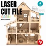 Planos Digitales para Casa de Muñecas Cortados con Láser | Archivos PDF, SVG, DXF para Glowforge y CNC - Imagen 5