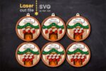Paquete SVG de Chimenea y Calcetines Navidad para Cortar con Láser y para el Árbol de Navidad - Imagen 2
