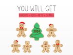 Familia de Pan de Jengibre Personalizada para Navidad con Mascotas - Archivo para Corte Láser SVG DXF - Imagen 2