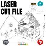 Plantilla SVG Casita Didáctica de Madera 3mm para Glowforge - Juguete Educativo Vector DXF - Imagen 5