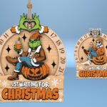Adorno de Cuenta Regresiva de Navidad SVG | Calendario Grinchmas Cortado con Láser para Glowforge