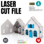 Plantilla SVG Casita Didáctica de Madera 3mm para Glowforge - Juguete Educativo Vector DXF