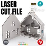 Plantilla SVG Casita Didáctica de Madera 3mm para Glowforge - Juguete Educativo Vector DXF - Imagen 4