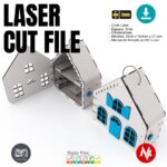 Plantilla SVG Casita Didáctica de Madera 3mm para Glowforge - Juguete Educativo Vector DXF - Imagen 2