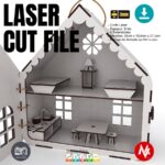 Plantilla SVG Casita Didáctica de Madera 3mm para Glowforge - Juguete Educativo Vector DXF - Imagen 6