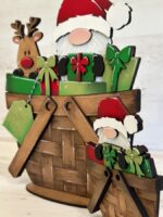 Gnomo navideño SVG para decoración de flores, Papá Noel, corte láser Glowforge, Navidad - Imagen 8