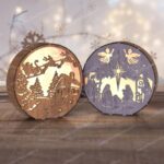 Lámpara Navideña con Reno y Papá Noel - Pack de 3 Archivos SVG y DXF para Corte Laser Glowforge - Imagen 6