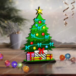 Plantilla SVG de Árbol de Navidad Cortado con Láser para Glowforge y Cricut - Decoración DIY Vector CNC - Imagen 3