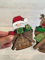 Gnomo navideño SVG para decoración de flores, Papá Noel, corte láser Glowforge, Navidad - Imagen 7