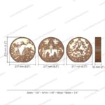 Lámpara Navideña con Reno y Papá Noel - Pack de 3 Archivos SVG y DXF para Corte Laser Glowforge - Imagen 2