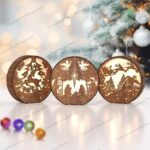 Lámpara Navideña con Reno y Papá Noel - Pack de 3 Archivos SVG y DXF para Corte Laser Glowforge