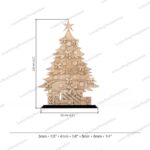 Plantilla SVG de Árbol de Navidad Cortado con Láser para Glowforge y Cricut - Decoración DIY Vector CNC - Imagen 2