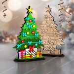 Plantilla SVG de Árbol de Navidad Cortado con Láser para Glowforge y Cricut - Decoración DIY Vector CNC