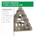 Arbol DXF y SVG para cortadoras láser: Portavelas, arco de luz y centro de mesa en madera 3-4 mm - Imagen 2