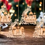 Adornos Navideños de la Natividad - Archivo SVG para Cortar en Glowforge y Decoración de Escenas Navideñas