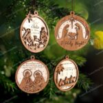 Bolas de Navidad SVG para adornos de árbol - Paquete de 16, archivos cortados con láser para Glowforge - Imagen 7