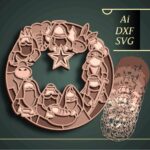 Escena de la Natividad 3D en MDF para Corte Láser | Decoración Navideña DIY Multicapa