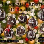 Adornos Navideños 3D para Árboles - Paquete Digital de Corte Láser para Manualidades