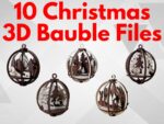 Adornos Navideños 3D para Árboles - Paquete Digital de Corte Láser para Manualidades - Imagen 2