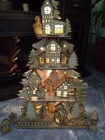 Archivo vectorial de pueblo navideño para corte láser - Diseño decorativo para fiestas - Imagen 4